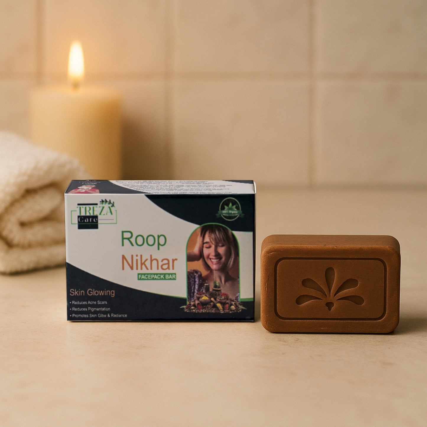 Treza Care Roop Nikhar Facepack Bar Pack of 3 - 3x50gm