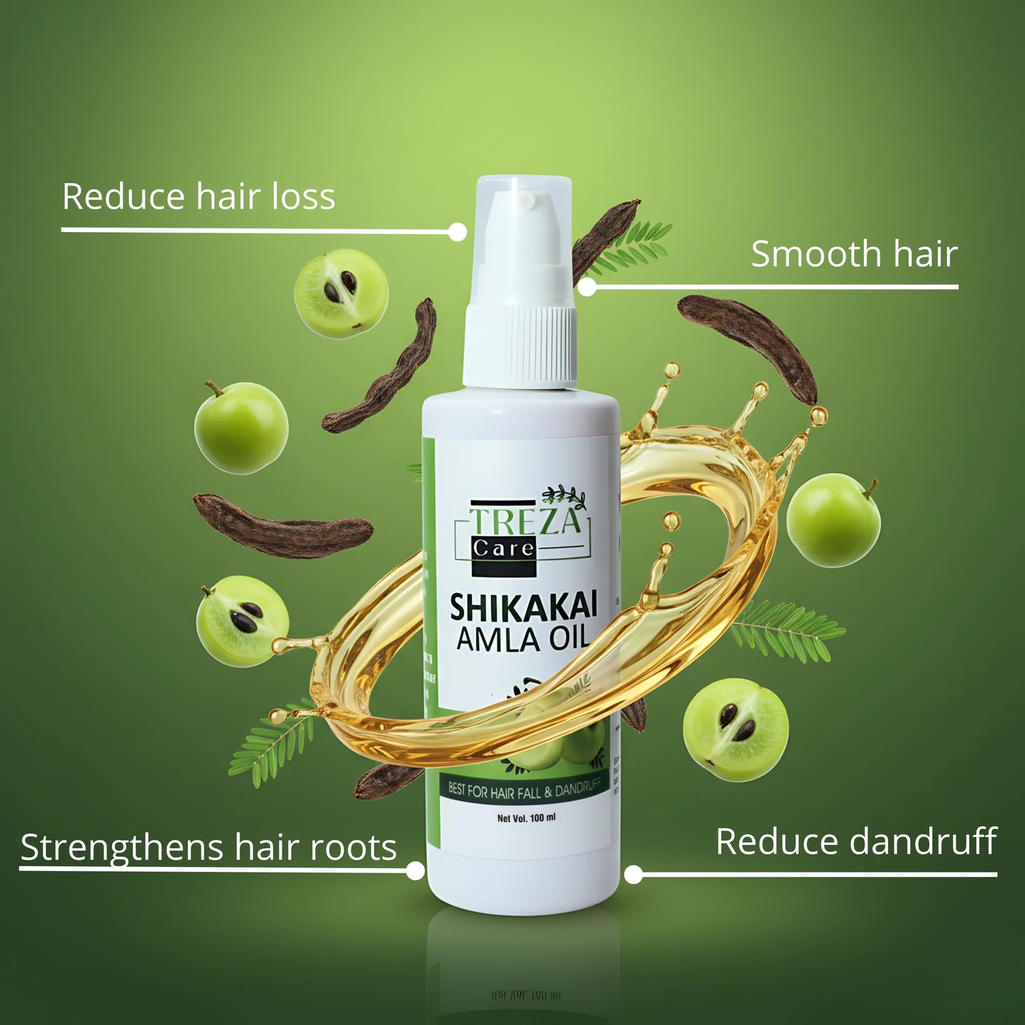 TREZA Care Shikakai Amla Hair Oil – Strength & Shine Naturally